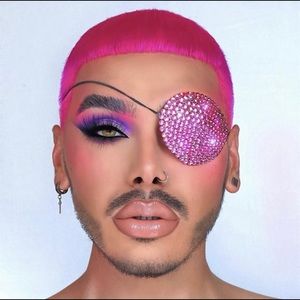 BubbleGum Pink Fancy Eye Patch Cover Up